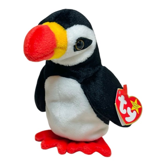 Retired Puffer the Puffin Beanie Baby, PE pellets, hand tag Gen 5 - Picture 3 of 14